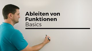 Ableitung Ableiten von Funktionen Basics Grundlagen Differenzieren  Mathe by Daniel Jung [upl. by Nibur]