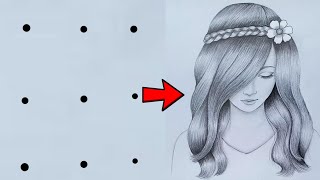 How to draw a girl with cap  Girl drawing easy step by step  Beautiful girl drawing for beginners [upl. by Ayital]