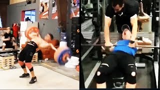 Weightlifting Accident Compilation 2018 [upl. by Salohcim]