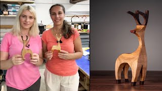 Bandsaw magic How to make a 3D reindeer  Woodworking projects that sells Christmas in July [upl. by Nospmas231]