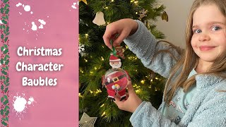 DIY Christmas Character Baubles from KMART  Christmas Craft  Homemade Christmas Decorations [upl. by Ayat]