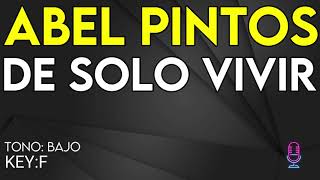 Abel Pintos  De Solo Vivir  Karaoke Instrumental  Bajo [upl. by Vergil]