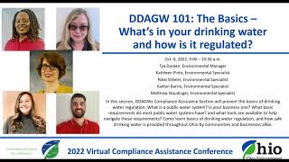 2022 VCAC  DDAGW 101 The Basics  What’s in your drinking water and how is it regulated [upl. by Ahsanat]