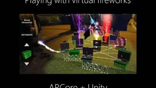 4th July Augmented Reality Fireworks ARCore [upl. by Otrebmuh783]