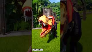 DINOSAURS REVENGE Red Spinosaurus vs Superman Goganotosaurus in Jurassic World Evolution [upl. by Nelyk670]