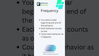 Frequency  Learn Applied Behavior Analysis in 60 seconds  bcba rbt abaexamreview abaexamprep [upl. by Atnoved]