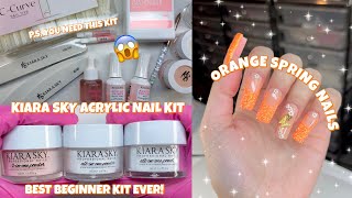 TRYING THE BEST ACRYLIC NAIL KIT FOR BEGINNERS  KIARA SKY ACRYLIC KIT  EASIEST ACRYLIC NAILS [upl. by Varian490]