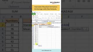 Calculate Standard Deviation and Average in Excel amp Google Sheet  QUICK TIPS AND TRICKS [upl. by Marcile]