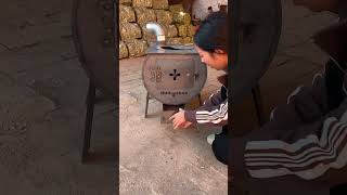 Part 2Rural household wood stove winter wood and coal dualpurpose multifunctional [upl. by Tegan]