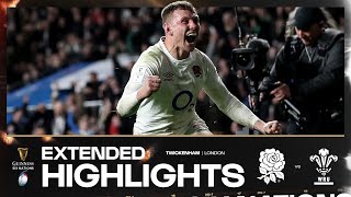 ENGLAND WIN 🏴󠁧󠁢󠁥󠁮󠁧󠁿  EXTENDED HIGHLIGHTS  ENGLAND V WALES  2024 GUINNESS MENS SIX NATIONS RUGBY [upl. by Kristian]