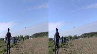 C5 Galaxy landing in RIX 2012 Riga Latvia 3D Video [upl. by Eninaej]