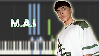 MILO J  MAI  Instrumental Piano Tutorial  Partitura  Karaoke  MIDI [upl. by Ela]