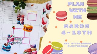 Plan With Me THE HAPPY PLANNER  March 410  New stickerbook unboxing  Lemon Stickers [upl. by Ycniuq702]