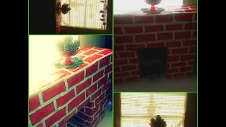 DIY chimenea de carton para navidad petision [upl. by Anayd50]