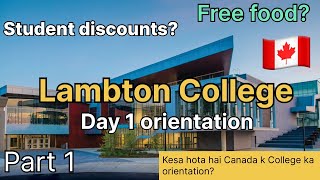 Lambton College Sarnia kya hota hai orientation Main   Lambton College kesa hai Free pizza🍕 [upl. by Barren]