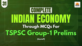 Complete Indian Economy through MCQs for TSPSC Group1 Prelims Five year Plans Part 2 [upl. by Aidnic461]