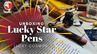 Unboxing New Fountain Pen Day  Lucky Star Pens Lucky Cosmos [upl. by Piers]