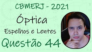 CBMERJ 2021  Em uma aula de óptica geométrica um professor posiciona um lápis a 50 cm de um espelh [upl. by Mckenna102]