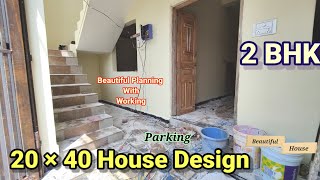 nice 2040 house plan  800 sqft house design in single floor 2bhk  20×40 house plan [upl. by Solly881]