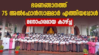 ഭരണങ്ങാനത്ത് 75 അല്‍ഫോന്‍സാമ്മമാര്‍ എത്തിയപ്പോള്‍ മനോഹരമായ കാഴ്ച്ച  ST ALPHONSA  BHARANANGANAM [upl. by Nasya]