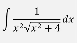 Integral of 1x2sqrtx2  4 dx by using trigonometric substitution [upl. by Asirram]