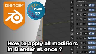 How to apply all modifiers at once in Blender [upl. by Yasdnil]