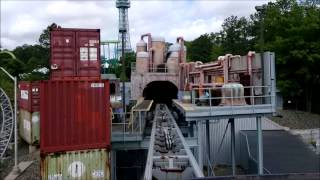 Kings Dominion Backlot Stunt Coaster  On Ride Front Row POV  May 9 2015 [upl. by Wilhelmina]