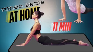 11 MIN UPPER BODY TONED ARMS AND BACK pilates workout [upl. by Hays125]