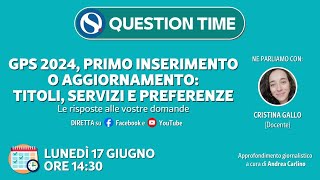 GPS 2024 primo inserimento o aggiornamento titoli servizi e preferenze [upl. by Anerul]