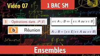 Réunion — Ensembles — Généralités sur les ensembles — 1 BAC SM [upl. by Ailelc231]