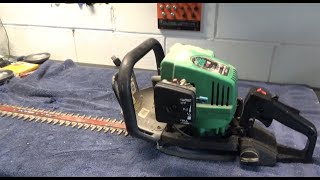 Vintage 2002 Weed Eater Hedge Trimmer 22quot Part 1  Barn find 2 stroke hedge trimmer  Will it Run [upl. by Nyrem]