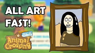 How to get ALL THE ART in ACNH REDD ART FARMING GUIDE for Paintings and Statues [upl. by Ardnnaed]