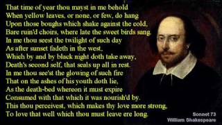 Shakespeare Sonnet 73 with text [upl. by Garratt781]