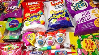 ASMR Candy Unboxing asmr  Crax Rings  Kinder Joy  Skittles  Chupa Chups [upl. by Agathy]