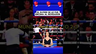 El réferi se le fue encima el boxeador boxeo boxing box [upl. by Llerdnod]