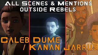 Kanan Jarrus All Scenes and Mentions outside Rebels TOTJ TCW TBB FOD MANDO AHSOKA EP9 [upl. by Khano]