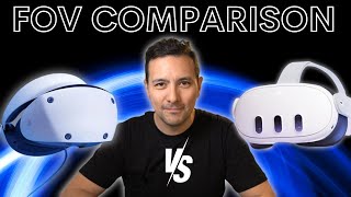 PSVR 2 VS QUEST 3 FOV COMPARISON  In Which VR Headset Do You See MORE [upl. by Eirojam]