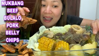 MUKBANG BEEF BULALO PORK BELLY CHIPSREALMUKBANGMUKBANGERS PHCOLLAB with MomshieRuby [upl. by Jelena]