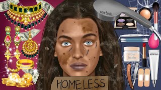 ASMR Animation Homeless woman Transformation  WOW Brain Makeup Animation ASMR [upl. by Jacqui615]