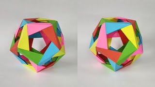 Origami POLYHEDRON kusudama  How to make a kusudama [upl. by Philippine]