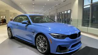 2018 BMW M4 Convertible  Yas Marina Blue [upl. by Aleakam]