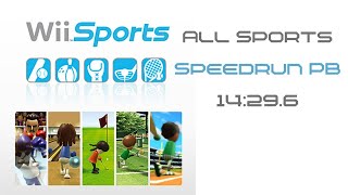 Wii Sports Speedrun PB  All Sports  14296  No Commentary [upl. by Yanetruoc568]