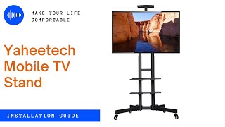 Yaheetech Adjustable Mobile TV Stand 35 Inches W x 774 Inches H Installation Guide mobiletvstand [upl. by Dorcea]