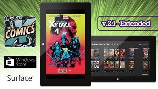 Comics by ComiXology v2 on Surface Tablet with Windows RT  Extended Edition [upl. by Eelirem757]