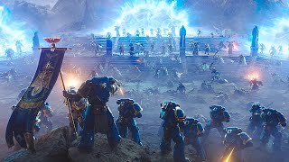 Warhammer 40K Ultramarines Vs Chaos Space Marines Army Battle Scene Cinematic 4K [upl. by Ellehcen]