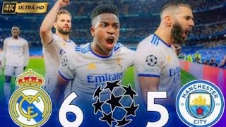 ملخص مباراة ريال مدريد ومانشستر سيتي 65🤯 فما حاجه دوري ابطال أوربا 2022 [upl. by Molohs]