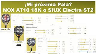 ¿Mi próxima pala ¿NOX AT10 18K o SIUX Electra ST2 [upl. by Eshelman261]