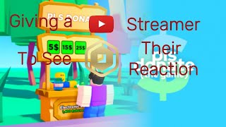 Donating A Youtube Streamer ROBUX To See Their Reaction Over 1K Donated [upl. by Zonda]