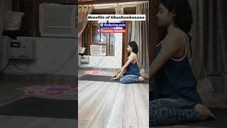 Shashankasana🐰🧘 ytshorts viralvideos yogavideos benefits relaxation fyp fitness practice [upl. by Anelaj]