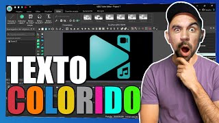 COMO DEIXAR O TEXTO MUDANDO DE COR USANDO O VSDC EDITOR DE VÍDEOS [upl. by Weston]